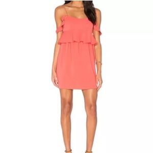 NWT Rachel Zoe Sorbet Peplum Ruffle Dress Size 2